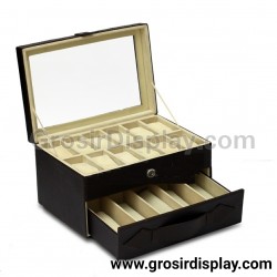Rak Kaca Display Jam Tangan Kotak Box Kacamata 2 Susun