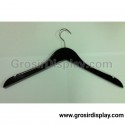 Hanger Kayu Standard Dewasa Hitam Pajangan Kaos Baju Perlengkapan Butik Distro