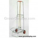 Troli Barang Lipat Stainless Silver Multifungsi Kecil Serbaguna Roda