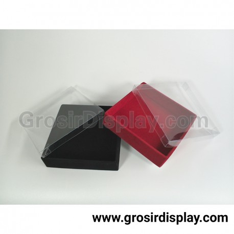 Kotak Perhiasan 12x12 Kalung Anting Cincin Aksesoris Box Nampan Kotak Bludru Medium