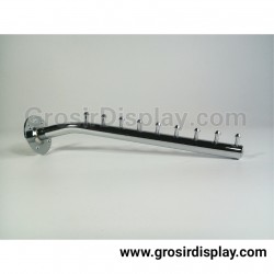 Hanger Gantungan Tas Baju Suling 9 Sekat Lurus Tempel Tembok Besi Stainless Import