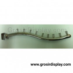 Gantungan Hanger Baju Suling 9 Sekat Belalai Pipa Kotak Stainless