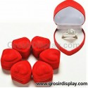 Kotak Display Cincin Mini Bentuk Love Merah Seserahan Lamaran Perlengkapan Pernikahan