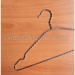 Hanger Ulir Gantungan Baju Stainless 12pcs Tebal Kuat