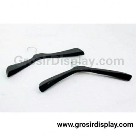 Hanger Jas Plastik Tebal Hitam Besar Gantungan Baju Kaos Distro Besi Kuat