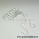 Gantungan Serbaguna Leter S 8 cm Coating Putih