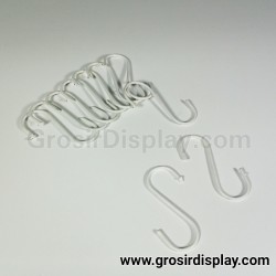 Gantungan Serbaguna Leter S 8 cm Coating Putih