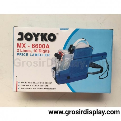Tembakan Stiker Tempelan Harga Joyko MX-6600A Alphabet 2 Line Labeller