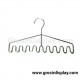 Hanger Sisir Gelombang Stainless 12 Lubang Gantungan Jilbab Kerudung Pasmina