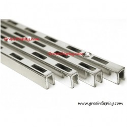 Tiang Braket Stainless 1,2 m Penyangga Rak Kayu Kaca