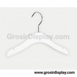 Hanger Kayu Putih Natural Standard Gantungan Pakaian Anak Display Perlengkapan Toko Butik Distro