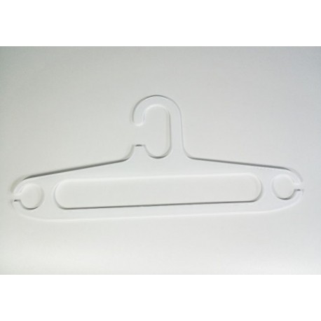 Hanger Oval Putih Pajangan Baju Anak 14" Display Toko Butik