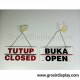 Papan Gantungan Akrilik Open Close Toko Butik