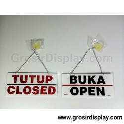 Papan Gantungan Akrilik Open Close Toko Butik
