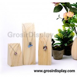 Display Papan Kayu Set Isi 3 Kotak Gantungan Kalung Perlengkapan Aksesoris Toko