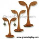 Display Anting Giwang Kayu Daun Set Isi 3 Pohon Y Mini