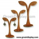 Display Anting Giwang Kayu Daun Set Isi 3 Pohon Y Mini