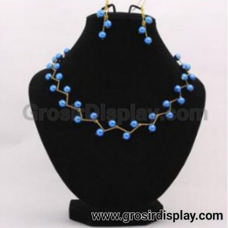 Display Kalung Medium Bludru Set Anting Pajangan Display Toko Perlengkapan Seserahan