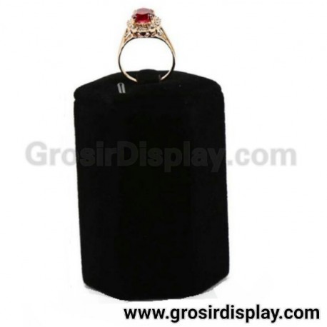 Display Dudukan Cincin Stand Ring Bulat Tinggi Beludru