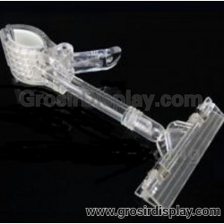 Price Tag Jepit Holder Lurus Bening Penjepit Harga POP Tanda Label Promosi