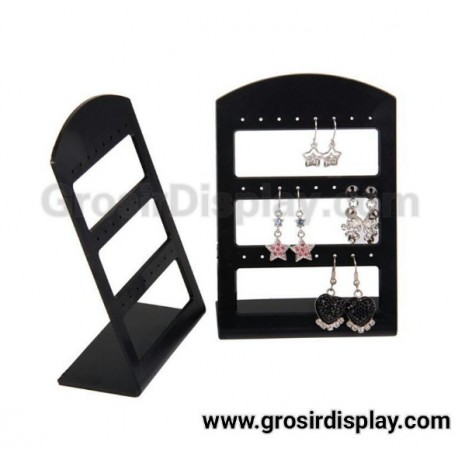 Akrilik Display Pajangan Anting Mini 3 Susun 24 Lubang