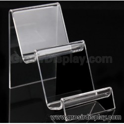 Akrilik Tangga 2 Susun Medium Display Tas Pajangan Sompet Perlengkapan Toko