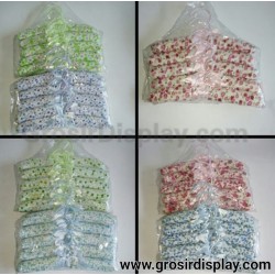 Hanger Busa Satin Motif Anak Selang Bunga Warna-Warni Shabby Bunga Gantungan Baju Pakaian Anak