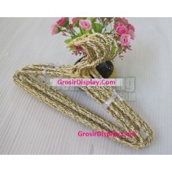 10pcs Gantungan Hanger Baju Lilit Motif Unik Rotan Warna Warni Butik
