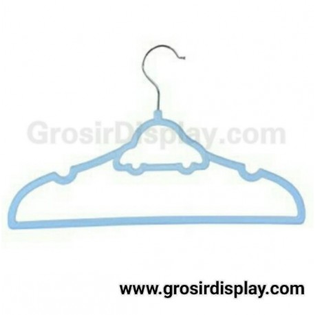 Hanger Palang Bludru Anak Love Mobil Pajangan Gantungan Baju Perlengkapan Butik Toko Pakaian