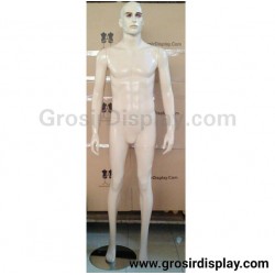 Manekin Full Body Patung Cowo Fiber Tangan Lurus Pajangan Display Perlengkapan Toko Pakaian