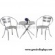 Furniture Bar Dan Cafe Set Meja Kursi Alumunium Kafe Outdoor