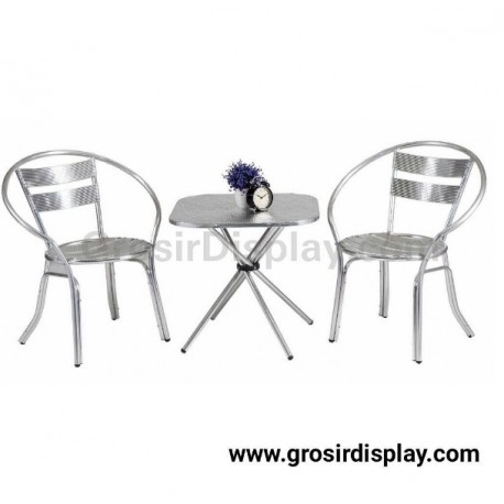 Furniture Bar Dan Cafe Set Meja Kursi Alumunium Kafe Outdoor