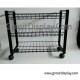 Rak Besi Hitam 4 Susun Furniture Rak Gudang Perlengkapan Display Toko