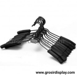 Hanger Busa Tulang Besi Dewasa Foam Hitam Tebal Gantungan Baju Distro Butik