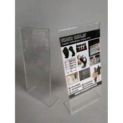 Akrilik Tempat Brosur A4/3 Satu Sisi Acrylic Pajangan Promo