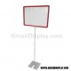 Standing Plat Promosi Stand Frame A4 Tiang Besi Display Butik Toko