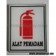 Stiker Akrilik Tempelan Logo Alat Pemadam Kebakaran Perlengkapan Petunjuk Gedung Hotel Restoran