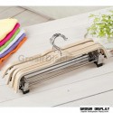 Hanger Kayu Zara Palang Jepit Gantungan Celana Anak Syal Perlengkapan Toko Butik