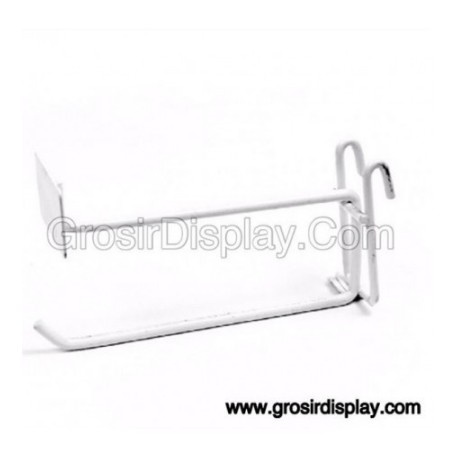 Gantungan Hook Ram Plat Harga 30 cm Putih Tebal Kuat Gantungan Aksesoris Perlengkapan Toko
