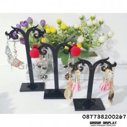 Akrilik Display Anting Giwang 3 lubang Pohon Mini