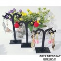 Akrilik Display Anting Giwang Set Isi 3 Pohon Y Mini Hitam
