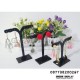 Akrilik Display Anting Giwang Set Isi 3 Pohon T Mini Hitam