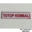 Papan Akrilik Tulisan Tutup Kembali Display Pajangan Toko