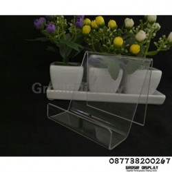 Akrilik Tempat Dompet 1 susun Acrylic Satuan Kecil