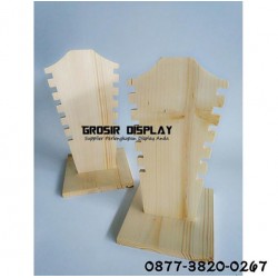 Display Papan Kobra Kayu Pajangan Gantungan Kalung Display Perlengkapan Toko Aksesoris