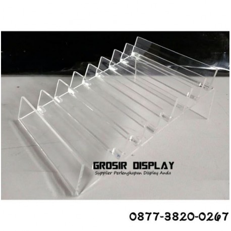 Akrilik Display Kartu Perdana Medium Acrylic Pajangan Kartu Perlengkapan Counter