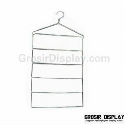Hanger Jilbab Kerudung Syal S Kotak Krom Display Toko Butik