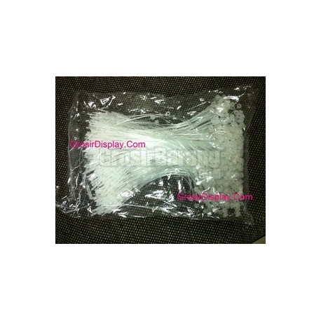 Gantungan Tag Harga Merk String loop pin putih panjang