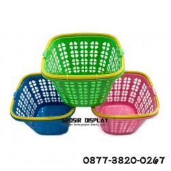 Keranjang Segi Plastik Nebula Medium Kranjang Belanja Aksesoris