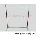 Gawangan Roda 100cm Gantungan Display Baju Butik Besi Stainless Krom Kuat